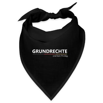 Grundrechte Spruch Demonstration - Bandana - Schwarz - Vorne