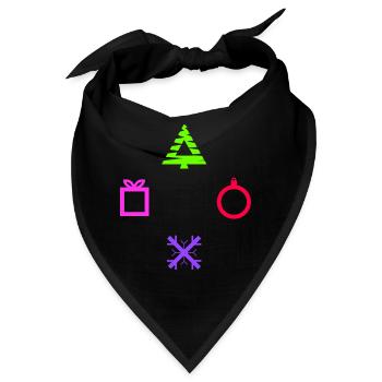 Gamer Console Buttons - Christmas Edition - Bandana - Schwarz - Vorne