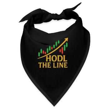 HODL The Line - Crypto Trading Chart - Bandana - Schwarz - Vorne