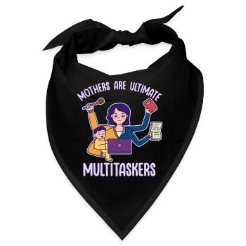 Muttertag Multitasking Arbeit Design - Bandana - Schwarz - Vorne