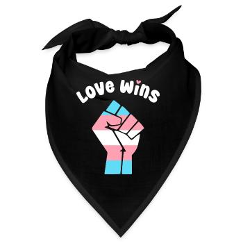 Liebe gewinnt Trans Pride Faustdesign für Equality - Bandana - Schwarz - Vorne