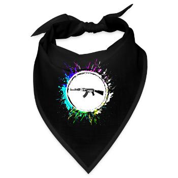 Gewehr icon symbol - Bandana - Schwarz - Vorne