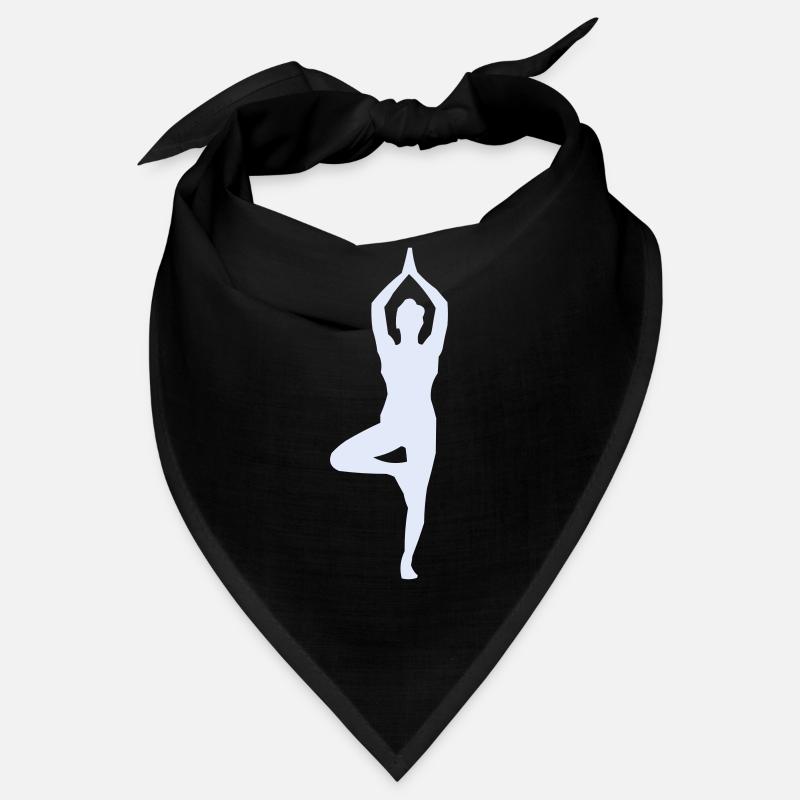 Yogastellung Baum-Pose Silhouette Bandana