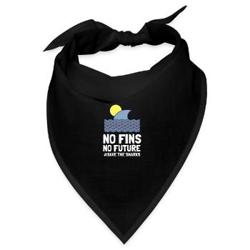 No Fins No Future Safe Sharks - Bandana - Schwarz - Vorne
