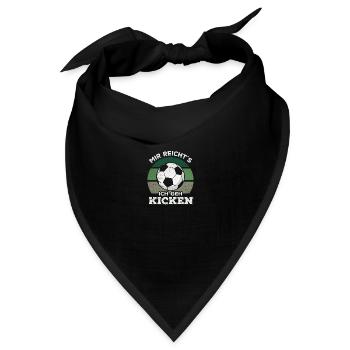 Mir reichts ich geh Kicken Fussball Kinderfussball - Bandana - Schwarz - Vorne