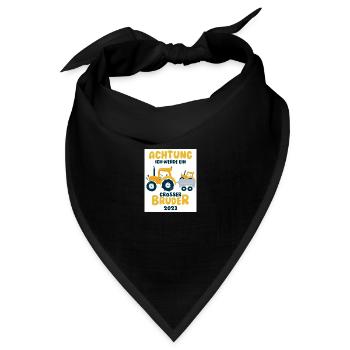 Werdender Bruder Geschenk Ich werde Bruder Brüder - Bandana - Schwarz - Vorne