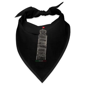 Schiefe Turm von Pisa - Bandana - Schwarz - Vorne
