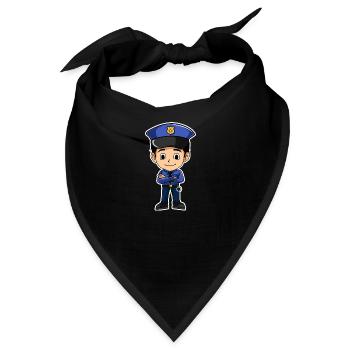 Polizei - Bandana - Schwarz - Vorne