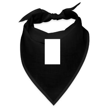 weisses Feld - Bandana - Schwarz - Vorne