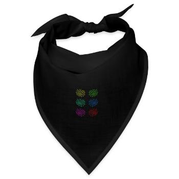 sun sticker yellow red - Bandana - Schwarz - Vorne
