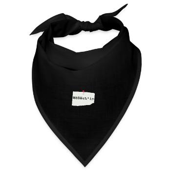 menschin hell - Bandana - Schwarz - Vorne