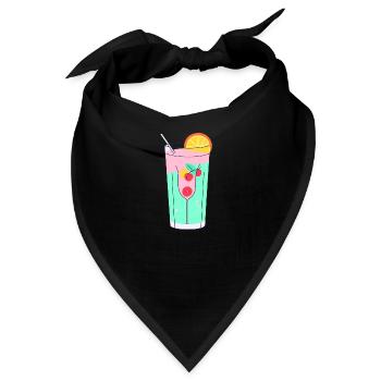 Tropische Glückseligkeit - Bandana - Schwarz - Vorne
