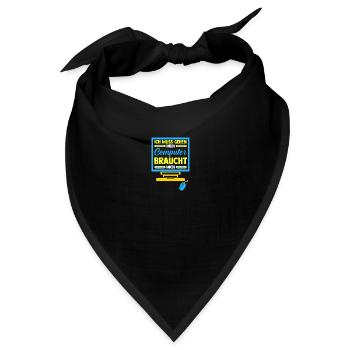 Computer Gamer Zocker Administrator Programmierer - Bandana - Schwarz - Vorne