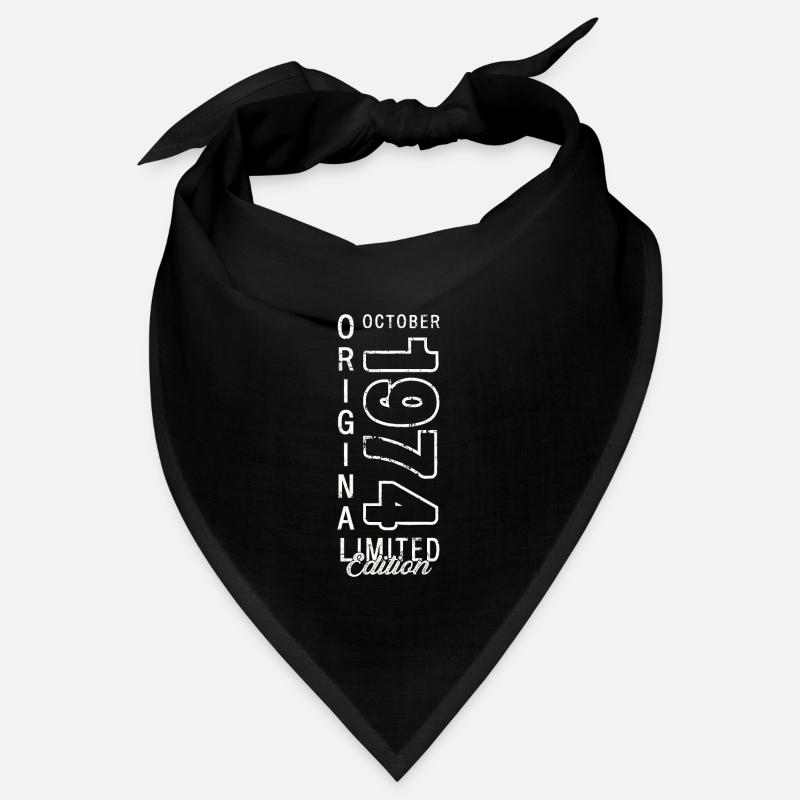 49th Birthday Gift Husband October Vintage 1974 Bandana