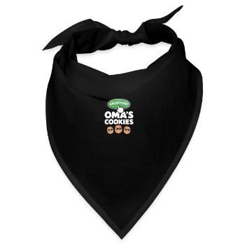 Omas Cookies Akzeptiert Lustiger Spruch Oma - Bandana - Schwarz - Vorne