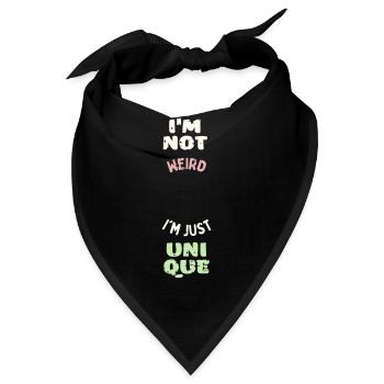 Lustiger komisch Einzigartig cool Humor Vektor - Bandana - Schwarz - Vorne