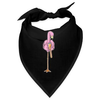 Flamingo Saft - Bandana - Schwarz - Vorne