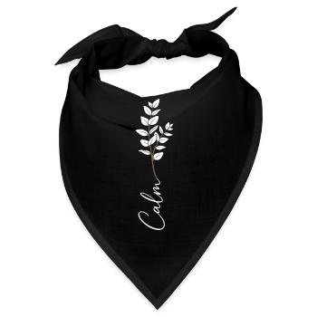 Eukalyptus Zweig Minimalistische Botanik - Bandana - Schwarz - Vorne