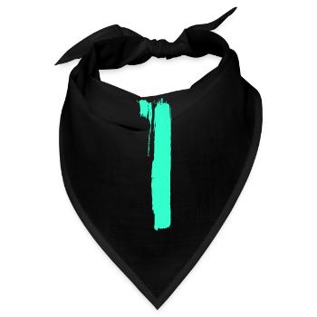 Streifen Tinte - Pinselstrich  - Bandana - Schwarz - Vorne
