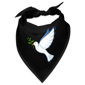 Taube - Bandana - Schwarz - Vorne