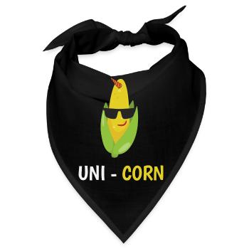 Lustige Zuckermais Uni-Mais Maiz Geschenkidee - Bandana - Schwarz - Vorne