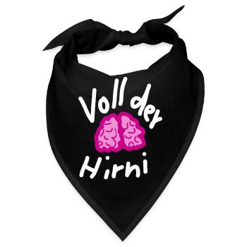 Voll der Hirni - Bandana - Schwarz - Vorne
