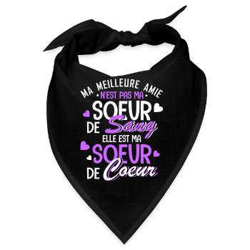 ma meilleure amie est ma soeur de coeur - Bandana - Schwarz - Vorne