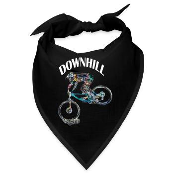 Mountainbike MTB bergab - Bandana - Schwarz - Vorne
