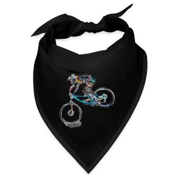 Mountainbike MTB bergab - Bandana - Schwarz - Vorne