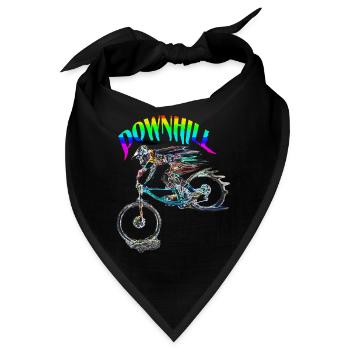 Mountainbike MTB bergab - Bandana - Schwarz - Vorne