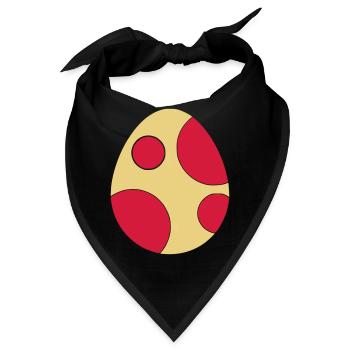 Dinosaurier Ei - Bandana - Schwarz - Vorne