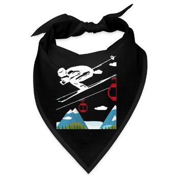 Ski Skiurlaub Ski fahren - Bandana - Schwarz - Vorne