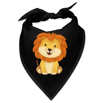 Löwe - Bandana - Schwarz - Vorne