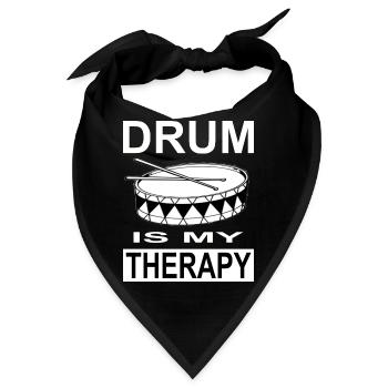 Drum Schlagzeug - Bandana - Schwarz - Vorne