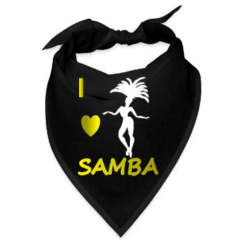 Samba Tanz Samba tanzen ich liebe Samba Tanz - Bandana - Schwarz - Vorne