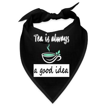 Tee trinken Tee Trinker Geschenk Tasse grüner Tee - Bandana - Schwarz - Vorne