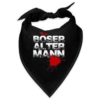 Geschenkidee lustig " Böser alter Mann " - Bandana - Schwarz - Vorne