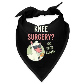 Lustige Knie-OP? No Prob Llama Reconstructive Medi - Bandana - Schwarz - Vorne