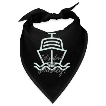 let’s start the journey - Reise-Start-Kreuzfahrt - Bandana - Schwarz - Vorne
