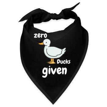 Zero Ducks given lustiger Spruch - Bandana - Schwarz - Vorne