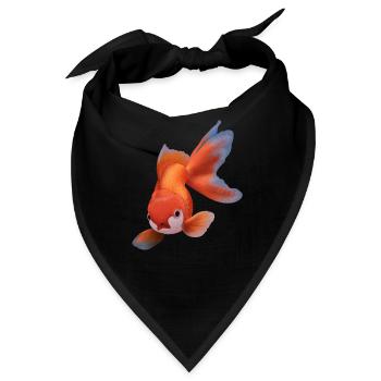 Fisch Fischkopf Fischerei fischen angeln Geschenk - Bandana - Schwarz - Vorne