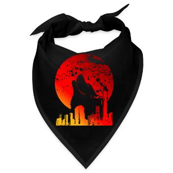 BLUTRAUCH | ROTE VOLLMOND-GESCHENKE - Bandana - Schwarz - Vorne