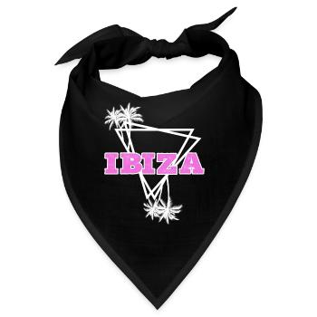 Ibiza Sommer Sonne Strand Meer Palmen Urlaub - Bandana - Schwarz - Vorne