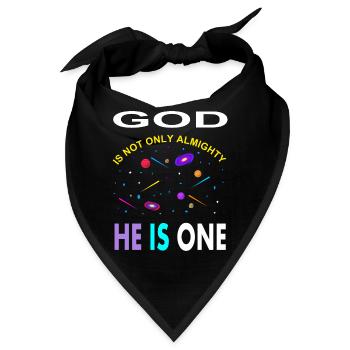 Allah ist einzig Gott ist allmächtig Muslim gift - Bandana - Schwarz - Vorne