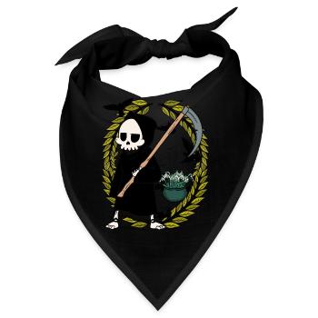 Soldaten Helm Weltfrieden Schneeglöckchen Tod - Bandana - Schwarz - Vorne