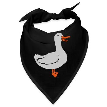 Cartoon Vogel süße Gans - Bandana - Schwarz - Vorne