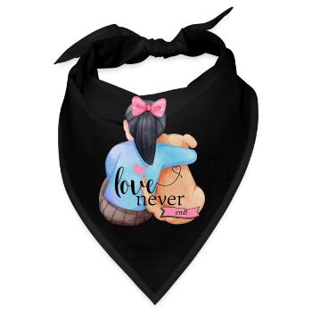 Babysprüche Babykleidung Kinderkleidung - Bandana - Schwarz - Vorne