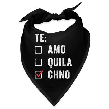 Te Amo Tequila Techno Rave Festival Electro Raver - Bandana - Schwarz - Vorne
