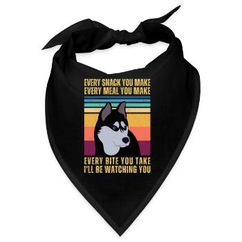 HUSKY BEOBACHTEN - Bandana - Schwarz - Vorne