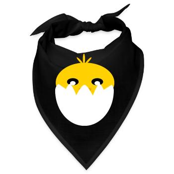 Küken aus dem Ei - Bandana - Schwarz - Vorne